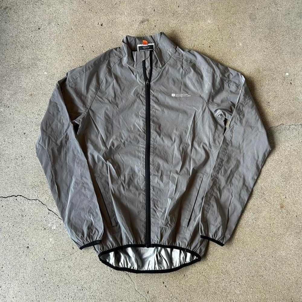 Mountain warehouse reflective 3m zip up windbreaker jacket